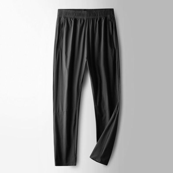 

fashion men's capris summer ice sports waist leisure ruffian handsome pants, Black