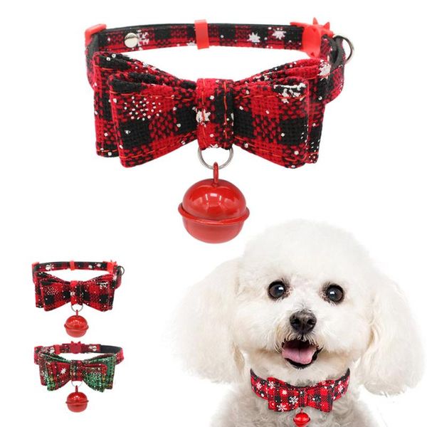 

cat collars & leads christmas collar with bell bowknot necklace adjustable pet dog kitten gato collier chat cats products for pets