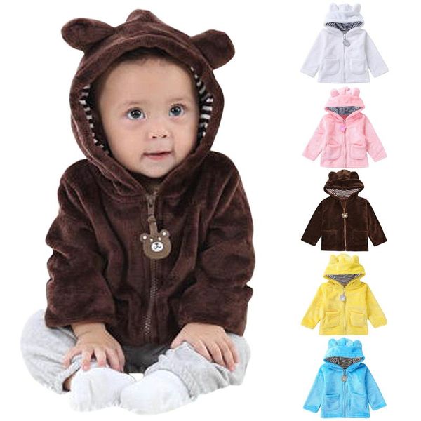 

down coat baby boys girls winter jacket infant warm clothes windproof hooded toddler flannel outwear children clothing coats, Blue;gray