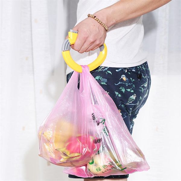 

hooks & rails multi-purpose d-type candy-colored portable dish protector, portable, labor-saving plastic bag lifter