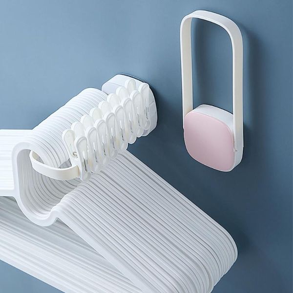 

clothing & wardrobe storage foldable perforation-household rack wall-mounted hanger organizer balcony hook home garget
