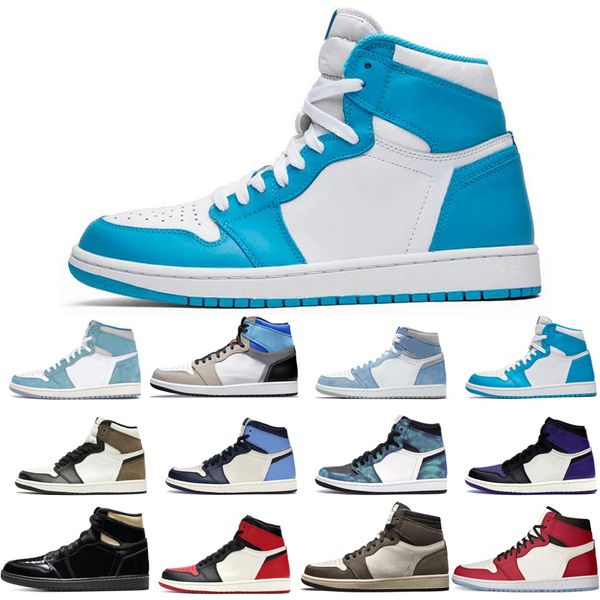 

1s 1 new arrive basketball shoes man woman prototype turbo green hyper royal unc dark mocha crimson tint glaze chicago cactus jack black gol