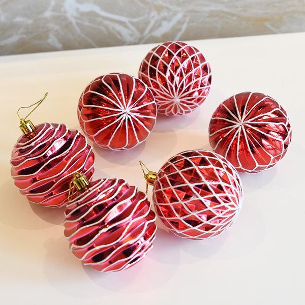 

party decoration 6cm8cm christmas tree ball painted hanging ornament