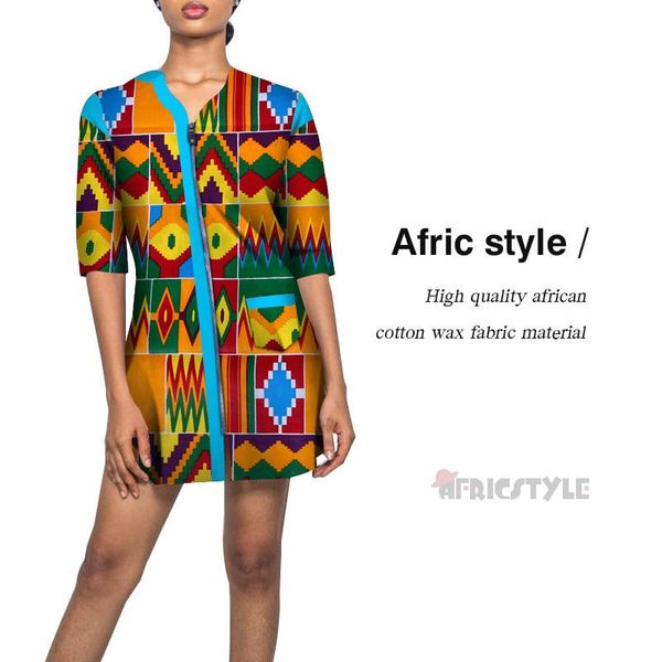 

ethnic clothing dashiki african africa women dress traditional pattern printed dresses front zipper plus size party wy5155, Red