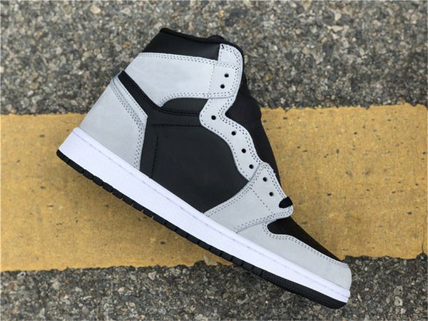 

2021 authentic 1 shadow 2.0 man outdoor shoes 555088-035 black light smoke grey white sport sneakers with original box size 7-13