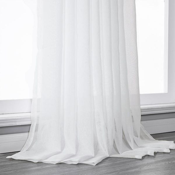 

curtain & drapes white tulle window curtains for living room solid bedroom sheer voile screening