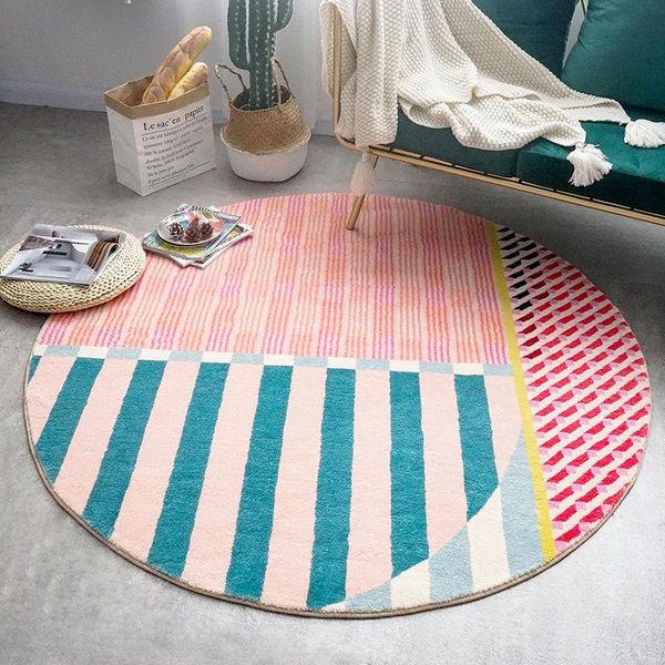 

carpets nordic ins round carpet living room home decor rug for bedroom computer chair fluffy kid soft doormat