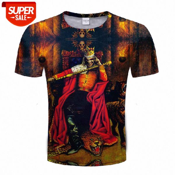 

style rock band series 3d digital printing short sleeve t-shirt (iron maiden) #br22, White;black