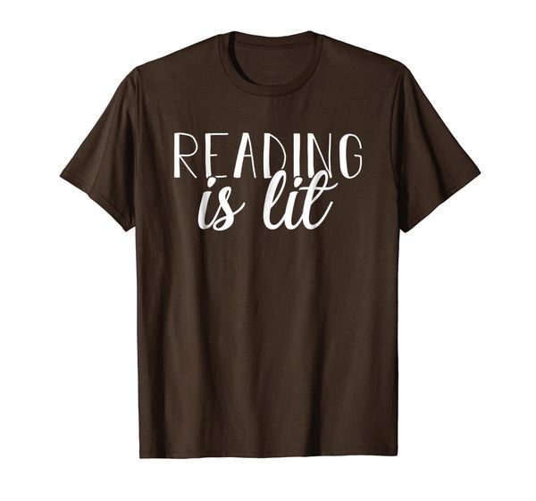

reading is lit shirt - funny literacy ela t shirt, White;black