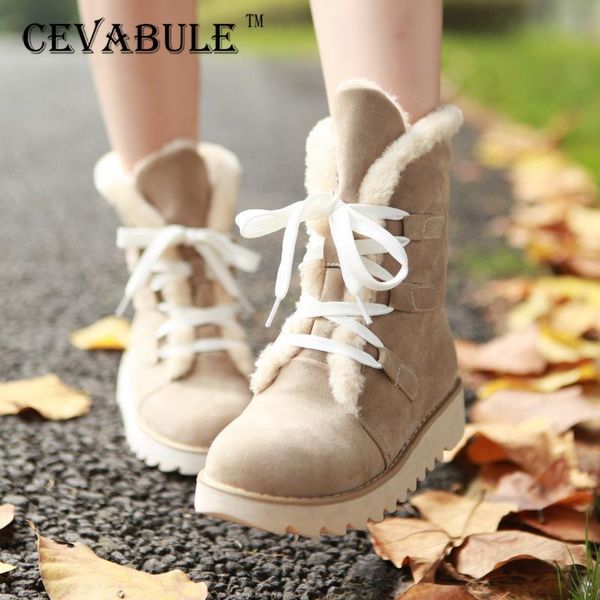 

boots cavabule snow with short and casual ladies women combat for 2021 winter woman tyx, Black