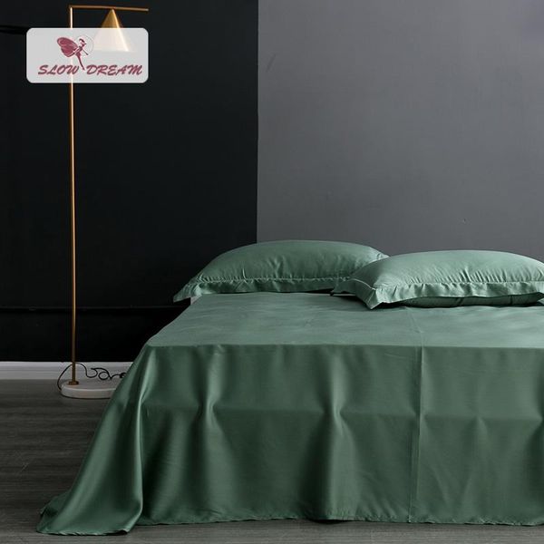 

sheets & sets slowdream luxury flat sheet 100% silk natural fabric healthy home decor bed linen family double queen king bedding 1pcs