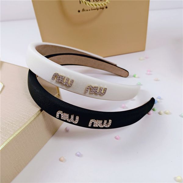 

new fashion hair hoop black and white fine edge versatile sponge head female pin fashion headdress fashion sale, Silver