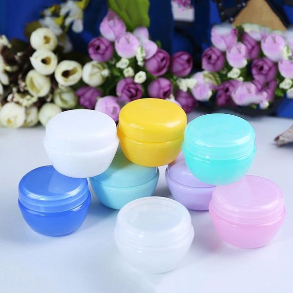 

storage bottles & jars 5pcs face cream box bottle cosmetic travel sub-bottle set trial sample sealed not leak the color random