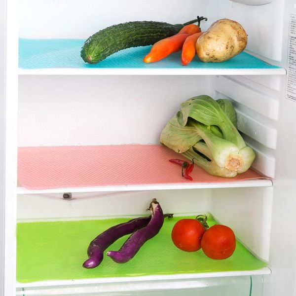 

mats & pads washable oil proof anti fouling fridge 4pieces/lot bright bacteria prohibiting rectangle table kitchen accessories