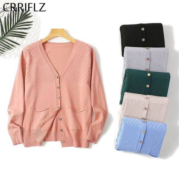 

autumn women's jacket large size knitted wild loose fashion small shawl outer sweater cardigan 210520, White