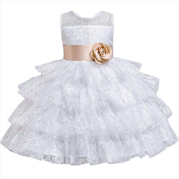 

3 10 years kids girl dress girls wedding lace cake tutu elegant princess pageant formal gown for teen children birthday, Red;yellow