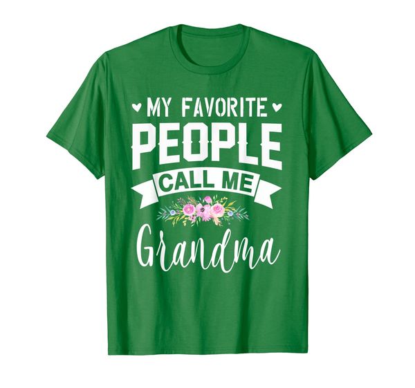 

womens my favorite people call me grandma t-shirt, White;black