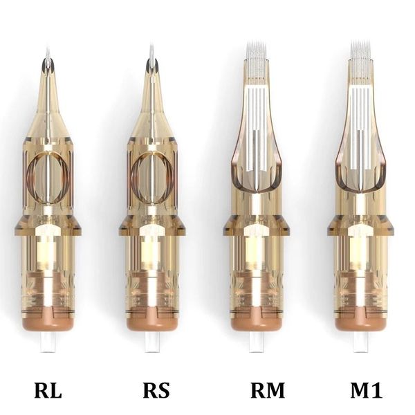 

tattoo needles ambition level a disposable cartridges m1 20pcs #10 0.30mm bugpin #12 0.35mm taper for pen cartridge grip