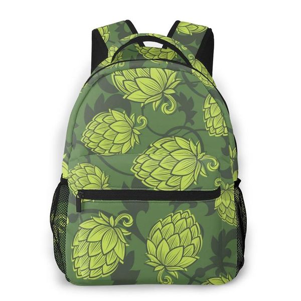 

backpack mountaineering green hop cone craft beer shoulder bags backpacks