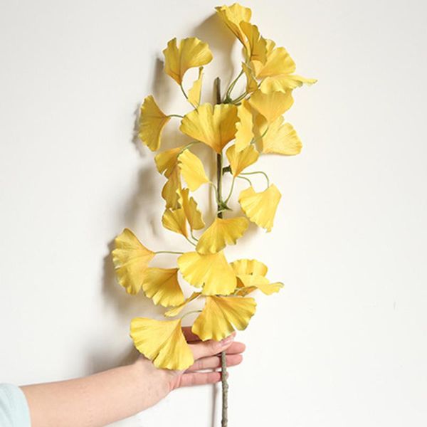 

gift wrap artificial flowers ginkgo biloba simulation leaves home decoration