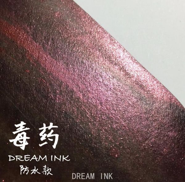 

refills dream ink 8201 handmde color with glitter powder. founain pen 20ml, Black;red