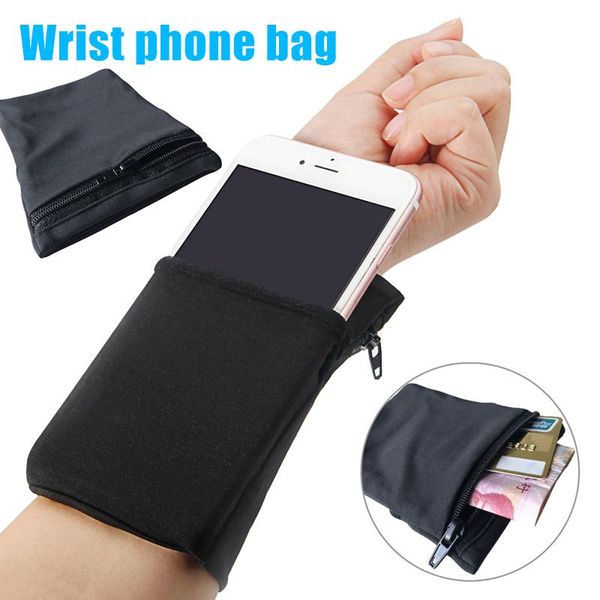 

cell phone pouches sport wrist pocket pouch running gym bag wallet cycling mobile cards belt cover arm band case wristband