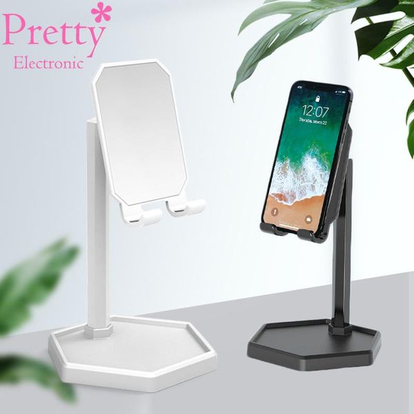 

foldable deskphone holder smart tablet universal adjustable table support lightweight black white stands cell mounts & hold
