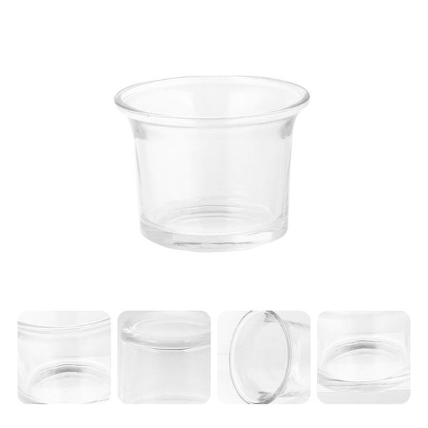 

candle holders 10pcs transparent holder glass containers tea light
