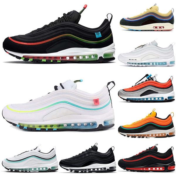 

97 running shoes men women japan sliver bullet game loyal wolf grey usa undefeated-white triple volt sneakers walking trainers sports size 3