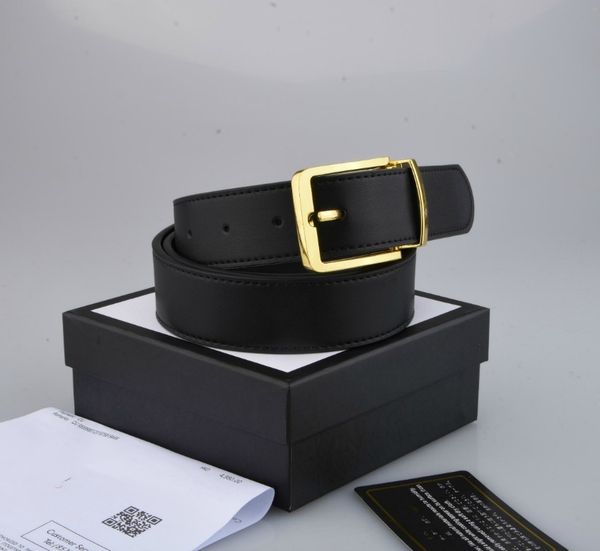 

men's women's fashion classic designer belt luxury belt women's brand belt casual gold buckle letter smooth buckle width 2.0-, Black;brown