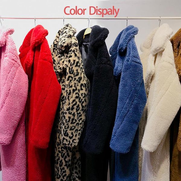 

women's wool & blends women coat jacket chaquetas de mujer lamb warm thickened plush sheep fur kobieta kurtka abrigo for winter, Black