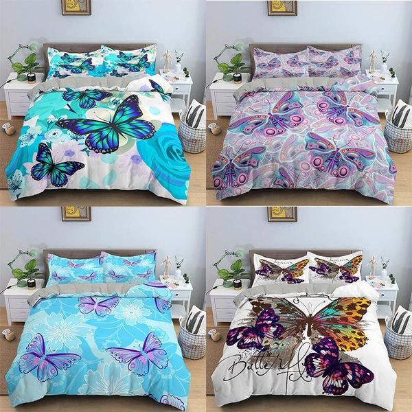 

bedding sets butterfly flowers duvet cover bed linen bedclothes twin//king size room for kids