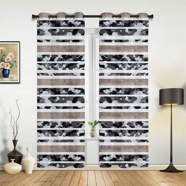 

gray camouflage watercolor mottled texture window curtains home decor bedroom treatments valance for living room curtain & drapes