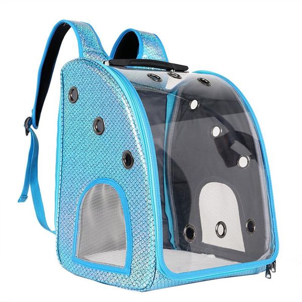 

cat carriers,crates & houses pet dog trolley backpack carrier transparent outdoor travel wheel shoulder bag case box