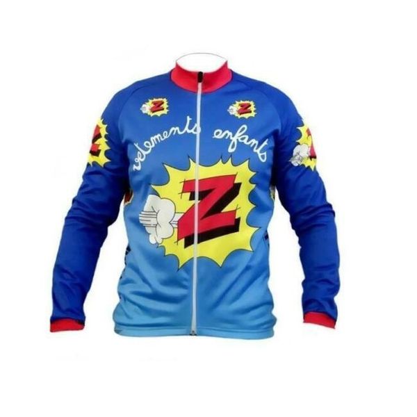 

2021 fleece thermal cycling long sleeve jersey brand new team z vetements, Black