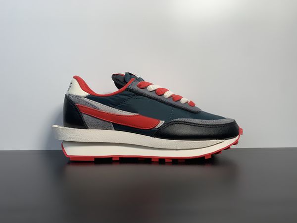 

running shoes sacais waffle runner undercover ldwaffle lvd waffle daybreak midnight spruce university red colorway come with box size eu36-4