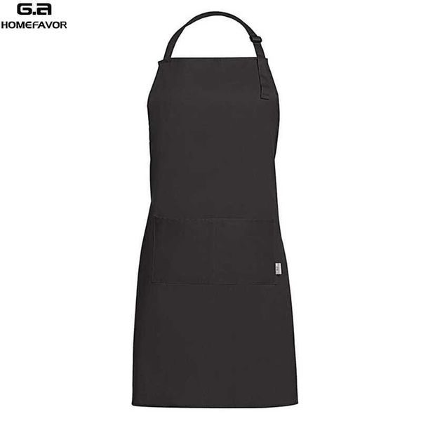 Grembiule da cucina 100% cotone Parrucchiere Chef Grembiuli da cucina per donna Uomo con tasche e spallacci regolabili 210622