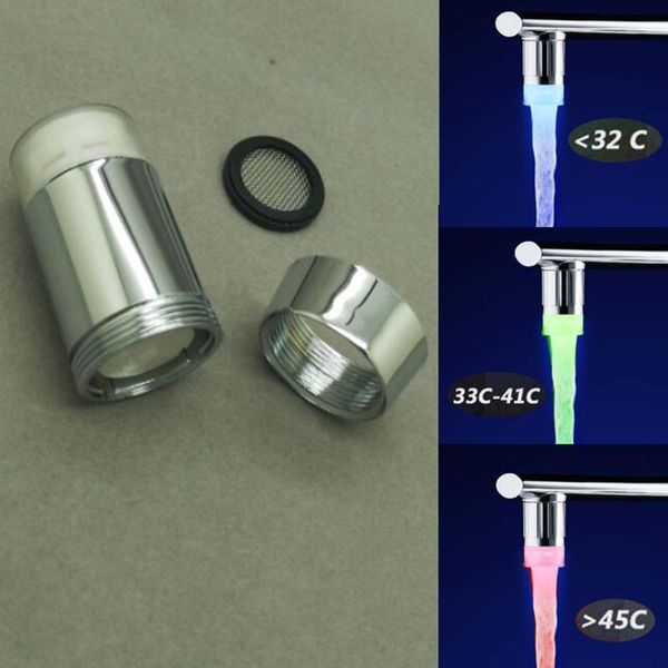 

kitchen faucets led water faucet 25mm/0.98in thread light temperature sensitive control tap sink sprayer head replacement rxjb