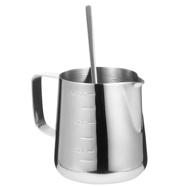 

mugs 1 set of candle melting cup durable measuring with stirring spoon (silver)