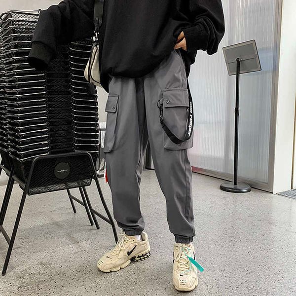 

men's pants mens joggers men streetwear warming male solid baggy trousers sweatpants b8be, Black