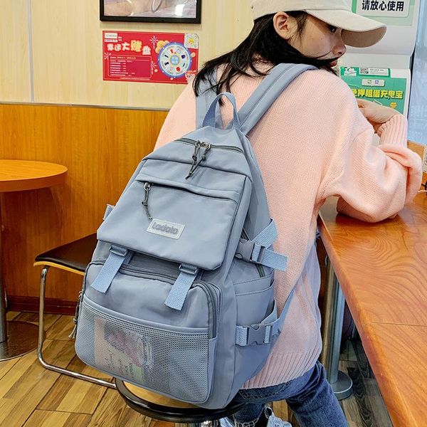 

backpack casual custom teenagers girls schoolbag korean fashion for boys nylon waterproof travel backpacks women and men