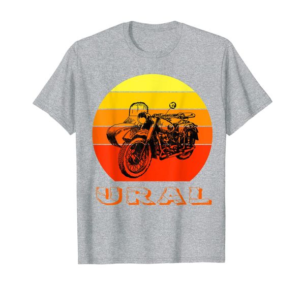 

retro motorcycle ural t-shirt - vintage sidecar motorbike, White;black
