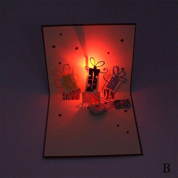 

birthday music light greeting card christmas and 3d creative year stereo b2t0 cards