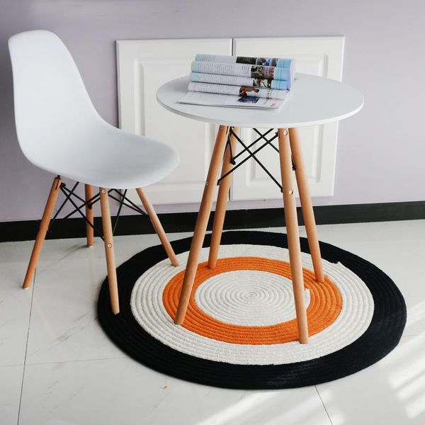 

carpets round colorful chenille weave mat living room carpet bedroom floor area rug children play indoor doormat home chair mats