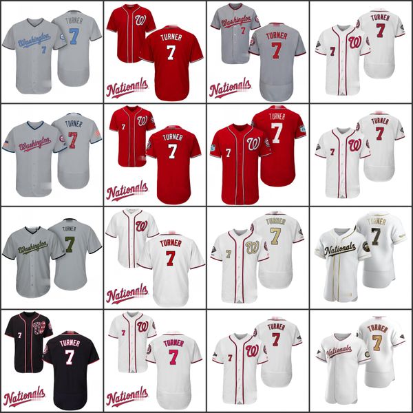 

washington nationals men 7 trea turner women youthjersey, Black;red