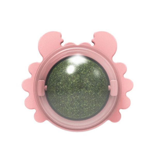 

cat toys natural crab shape catnip ball toy interactive training indoor pet supplies green