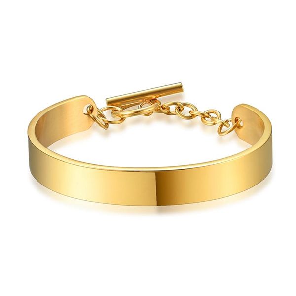 

bangle fashion ins bangles for women c shape stainless steel gold-color female birthday gift fine jewelry drop bijoux femme, Black