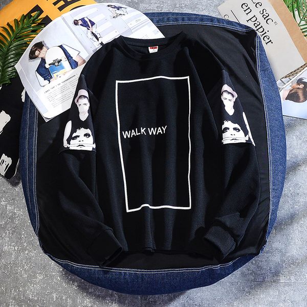 

2021 spring and summer trendy clothes bottoming sweatshirt, Black