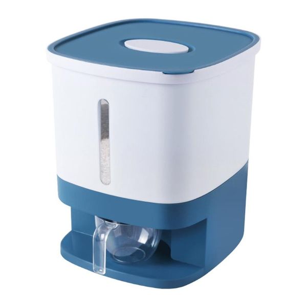 

storage bottles & jars 10kg rice container large sealed grain dispenser box with lid measuring cylinder moisture proof household bucket