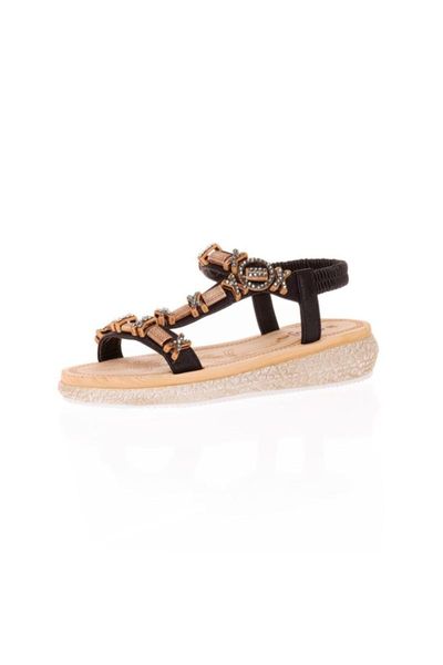 

sandals black 3 cm cubic zirconia women 's
